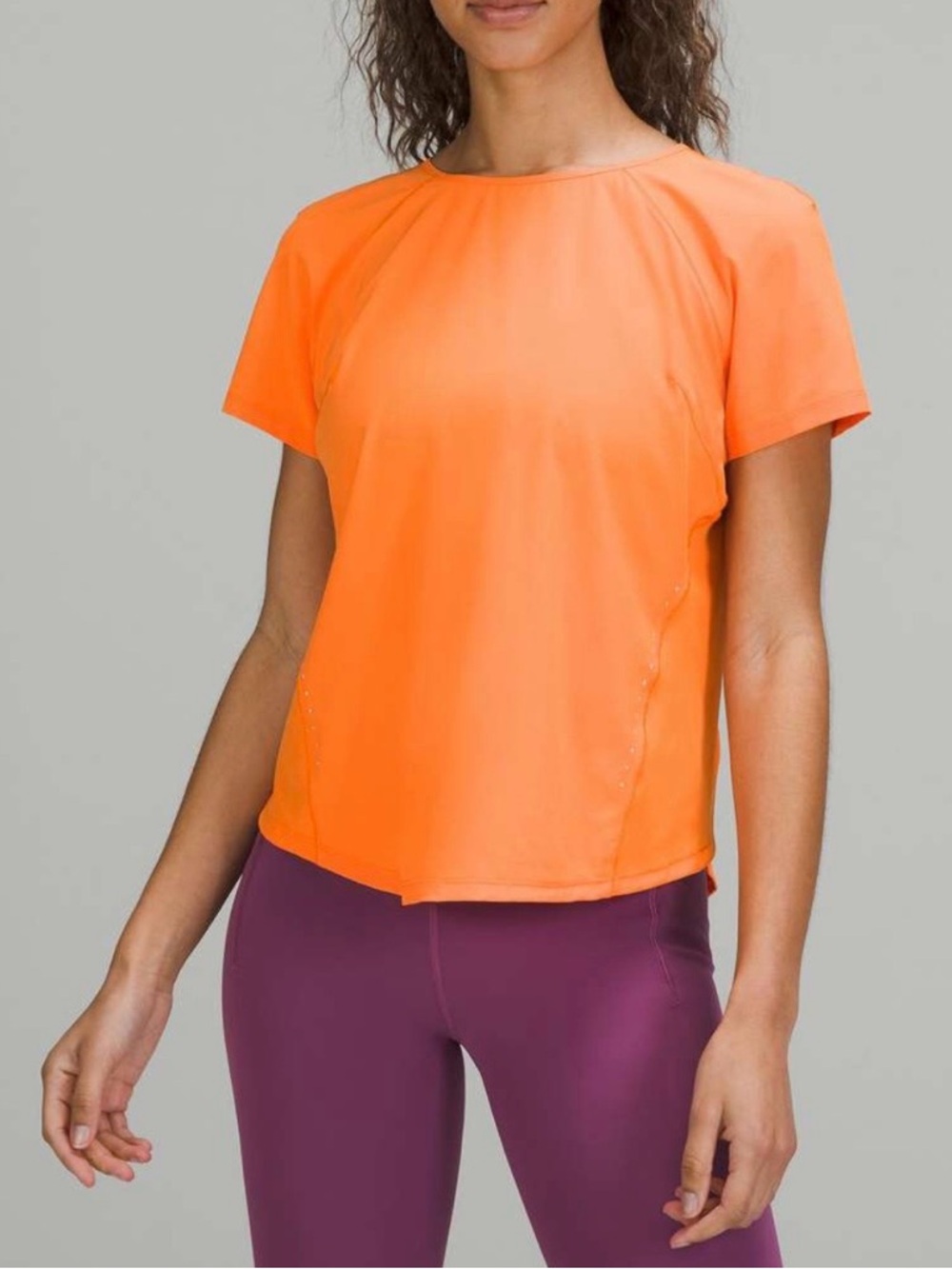 Lululemon lightweight  stretch  run short sleeve shirt  orange soda